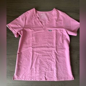 Figs Pink Scrub Top